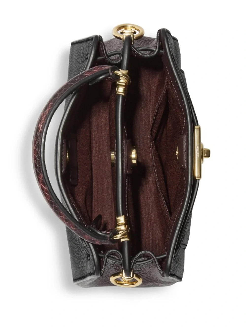 COACH Lane Satchel In Black Leather C8687